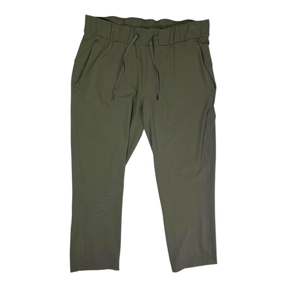 Lululemon Size 6 Olive Green On The Fly Crop Pull-On Pants - Picture 1 of 9